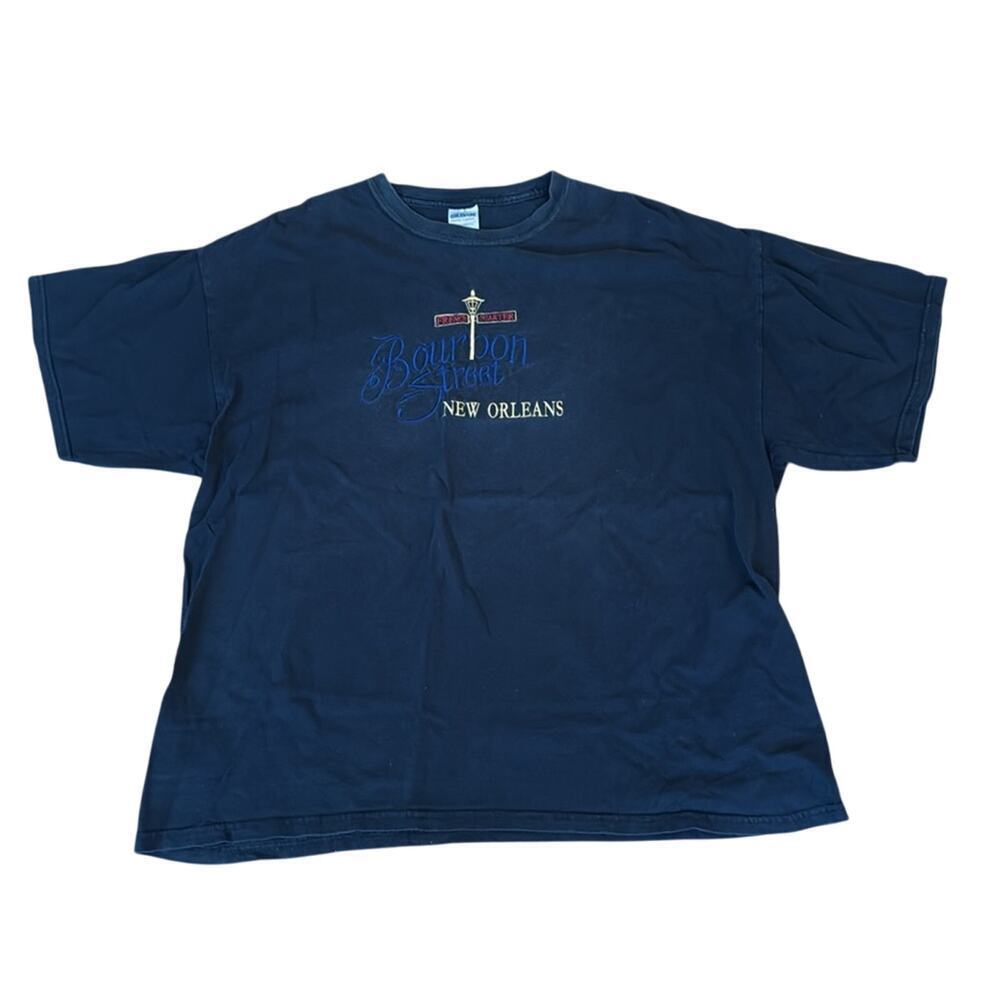 New Orleans Bourbon Street Navy Blue Tee Shirt Size 2XL